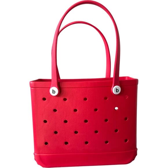 NEW Beach Tote Bogg Croc Style Bag Red -Medium - Picture 1 of 5